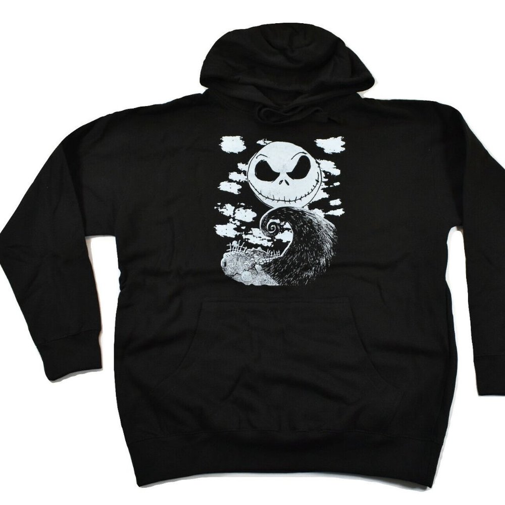 Disney Mens The Nightmare Before Christmas Jack Skellington Hoodie New Medium